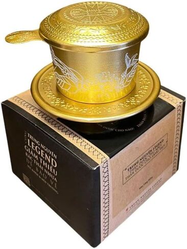 مجموعة فلتر صب الفيتنامية TRUNG NGUYEN LEGEND، ماكينة صنع القهوة بالتقطير التقليدية، ماكينة ضغط القهوة المحمولة القابلة لإعادة الاستخدام (فضي) in Kuwait