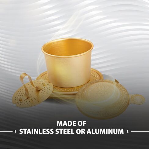 مجموعة فلتر صب الفيتنامية TRUNG NGUYEN LEGEND، ماكينة صنع القهوة بالتقطير التقليدية، ماكينة ضغط القهوة المحمولة القابلة لإعادة الاستخدام (فضي) in Kuwait