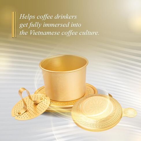 مجموعة فلتر صب الفيتنامية TRUNG NGUYEN LEGEND، ماكينة صنع القهوة بالتقطير التقليدية، ماكينة ضغط القهوة المحمولة القابلة لإعادة الاستخدام (فضي) in Kuwait