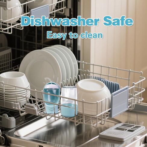 زجاجة مياه للكلاب مع مخزن للطعام وموزع لأكياس البراز - وعاء ماء محمول للحيوانات الأليفة 3 في 1 للتنزه سيرًا على الأقدام والمشي والسفر - مثالي للكلاب الصغيرة والكبيرة - وردي in Saudi Arabia