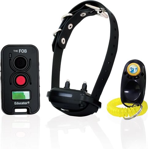 E-Collar Technologies FOB Educator Remote Dog Training Collar, Hands-Free Button for Small Medium Large Dogs, Waterproof, Rechargeable (FE-580B) in Saudi Arabia