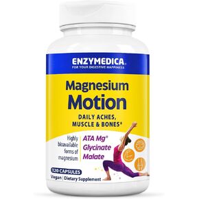Enzymedica, Magnesium Motion, Daily Aches, Muscles and Bones, with ATA Mg, Magnesium Glycinate and Magnesium Malate, 60 Capsules in Kuwait