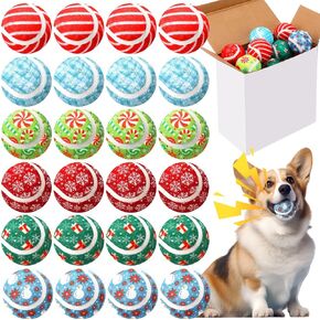 Sosation 6 Pack Christmas Squeaky Tennis Balls for Dogs, Dog Balls 2.0" Interactive Fetch Toy Non-Toxic Durable Outdoor Small Puppy Chew Toys for Teething Training Exercise Playing Throwing in Saudi Arabia