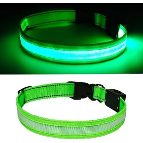 LED Dog Collar Light Up with 2025 Bright Beads & 300mAh Battery, Type-C Rechargeable Waterproof Dog Collar, 3 Flash Mode 15H for Night Safety, Adjustable Nylon Glow Collar for Small Medium Large Dogs in Kuwait