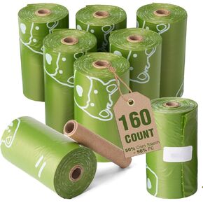 Poop Bags for Dogs - Leak Proof Waste Bags 160 Count Lavender scented Green Refill Rolls in Saudi Arabia