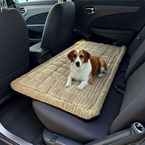 Backseat Pet Bed Mat, Dog Bed for Car Back Seat, Soft & Fuzzy Dog Seat Covers, Non-Slip Travel Pet Mat, Fit for Backseat Extenders and Trucks SUVs(Coffee, 60 * 137cm) in Saudi Arabia