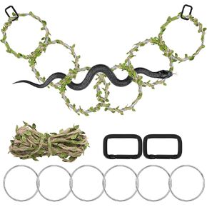 1+1 Big Snake Enrichment Rings for Ball Python, Climbing Toys for Corn Snake Enrichment Toys Snake Climbing Accessories for Terrarium, Bearded Dragon, Chameleon,Iguana,Gecko,Lizard, Parrot-（Big-4.7in） in Saudi Arabia
