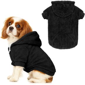 4XL Dog Sweaters for Large Dogs,Dog Hoodie,Warm Fuzzy Fleece Sweatshirt with Hood & Pocket,Leash Hole,Cozy Cold Weather Pet Clothes Sweater Hoodie for Large Dogs(Grey,4XL) in Saudi Arabia