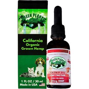 Pet Hemp Oil | Dogs and Cats | Catnip Oil | Green Planet Hemp | 120MG Organic Tincture | 100% Natural | Hip, Joint, and Muscle Support for Your Pet | Aids with Anxiety,Stress, and Pain in Saudi Arabia