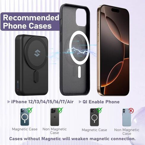 Smtcsl 3 in 1 Wireless Charging Station: 10000mAh Removable Power Bank Charger Stand for Phone/Watch/Air Pods - Portable Magnetic Battery Pack for Air 17 16 15 14 13 12 Series in Kuwait