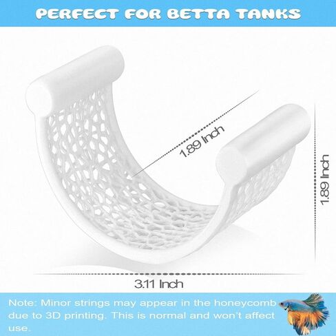 Black Floating Betta Fish Hammock – Minimalist Rest Platform & Floating Bed – Betta Tank Accessories for Small Aquariums, Nano Tanks, Shrimp & Corydoras – Sleek Matte Black Perch Ledge in Saudi Arabia