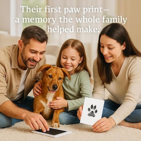 Paw Print Kit for Dogs, Inkless Clean Touch 2.3×3.7 in, Paw Print Kit for Dogs and Cats, Mess-Free for Puppies Kittens Pet Memorial 1 Pack in Saudi Arabia