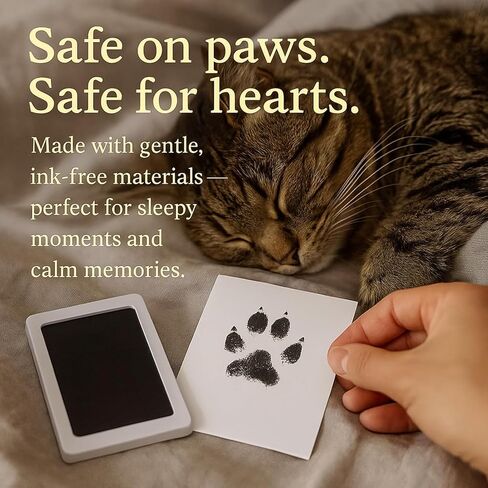 Paw Print Kit for Dogs, Inkless Clean Touch 2.3×3.7 in, Paw Print Kit for Dogs and Cats, Mess-Free for Puppies Kittens Pet Memorial 1 Pack in Saudi Arabia