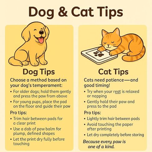 Paw Print Kit for Dogs, Inkless Clean Touch 2.3×3.7 in, Paw Print Kit for Dogs and Cats, Mess-Free for Puppies Kittens Pet Memorial 1 Pack in Saudi Arabia