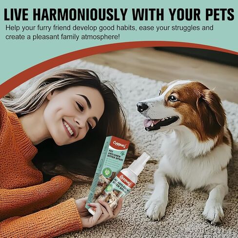 No Chew Spray for Dogs and Cats - Bitter Apple Spray to Stop Chewing Furniture, Shoes, Wires - Natural, Safe Training Aid for Puppies & Cats to Stop Biting,Alcohol-Free (4.06 Fl Oz) in Saudi Arabia