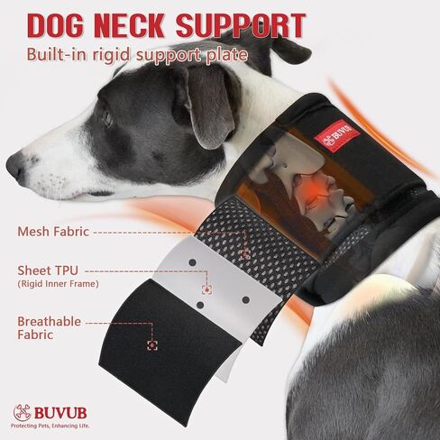 Adjustable Dog Neck Brace for Neck Pain & Injury Relief - Soft & Comfortable Support Collar for Dogs for Recovery After Surgery or Injury(Medium) in Saudi Arabia