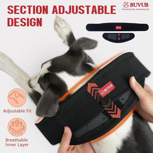 Adjustable Dog Neck Brace for Neck Pain & Injury Relief - Soft & Comfortable Support Collar for Dogs for Recovery After Surgery or Injury(Medium) in Saudi Arabia