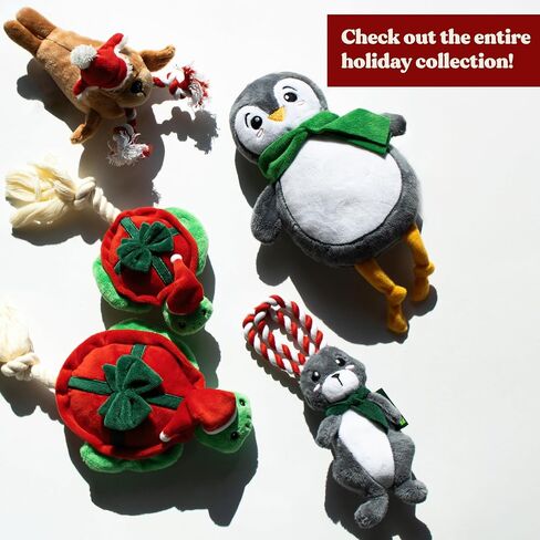 Dog Toys | Holiday Plush Toy Turtle Stuffed Animal for Dogs | Medium Eco Friendly Toy - Easy to Clean and Made from Non Toxic Materials in Saudi Arabia