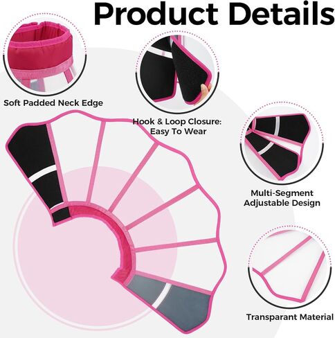 طوق إليزابيث للكلاب، مخروط وقائي للتعافي الجراحي، مضاد لللعق، طوق تعافي الحيوانات الأليفة قابل للتنفس - درع ناعم قابل للتعديل للعناية بالجروح، تعقيم، محايد، أزرق أخضر، مقاس M in Kuwait