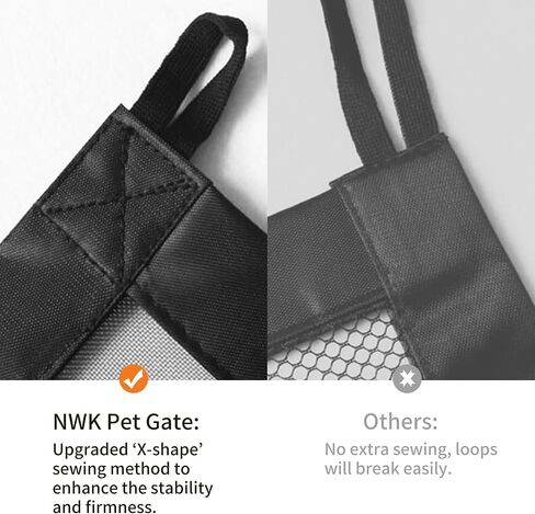 NWK Magic Dog Gate for Stairs Pet Gate for The House Providing a Safe Enclosure for Pets to Play and Rest, 6 Hooks Design (30'' X 43'') in Saudi Arabia