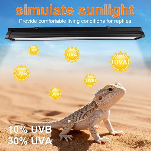 ضوء T5 UVB للزواحف، 10.0 8W HO UVA UVB للزواحف، أنبوب مصباح 12 بوصة للتنين الملتحي والسلحفاة والسحالي والزواحف والبرمائيات in Kuwait