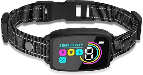 Dog Bark Collar for Large Medium Small Dogs, Stop Barking Training Collar with 8 Adjustable Sensitivities, Beep/Vibration/Shock Modes, Rechargeable Smart Shock Collar (Black) in Saudi Arabia