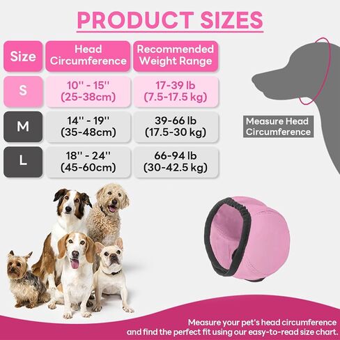 Dog Ear Muffs Noise Protection, Comfortable, Stress-Reducing Design, Perfect for Noise Reduction, Water Protection & Anxiety in Saudi Arabia