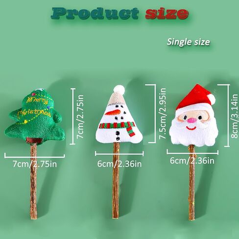 3 قطع من أعواد سيلفرفين، أعواد مضغ للقطط - ألعاب التسنين للقطط الصغيرة، ألعاب وهدايا عيد الميلاد للقطط in Kuwait