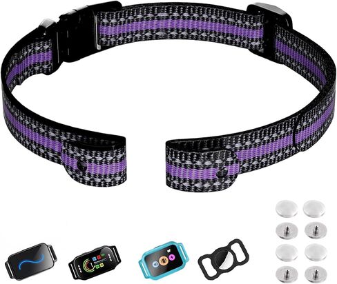 Aikko Collar Replacement Strap for Most of GPS Dog Shock Collar, Reflective Nylon Adjustable E Collar Band, Fits All Breeds Sizes and Most Shock Collar Systems with Secure Buckle, Orange in Saudi Arabia