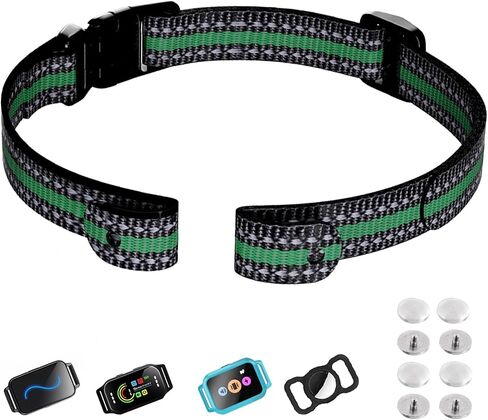 Aikko Collar Replacement Strap for Most of GPS Dog Shock Collar, Reflective Nylon Adjustable E Collar Band, Fits All Breeds Sizes and Most Shock Collar Systems with Secure Buckle, Orange in Saudi Arabia