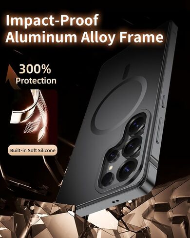 IMCHEN for Samsung Galaxy S25 Ultra Metal Case - Heavy-Duty Protection | Titanium in Saudi Arabia
