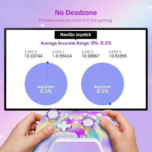 NexiGo Wireless Controller (No Deadzone) for Switch 2 and Switch, Bluetooth Controllers for Nintendo Switch with Vibration, Motion, Turbo and LED Light (Pink Unicorn) in Saudi Arabia