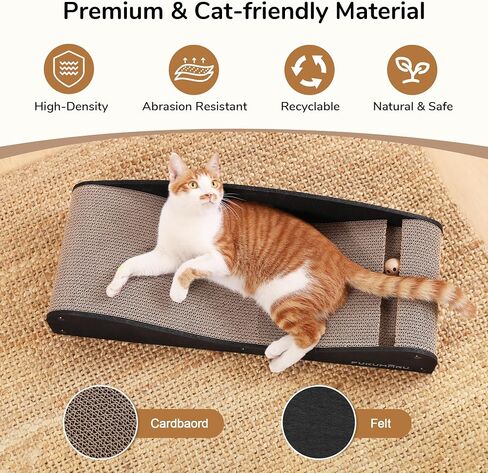 FUKUMARU Cardboard Cat Scratcher Bed, Extra Large 29.1 Inch Cat Scratch Pad in Saudi Arabia