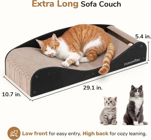 FUKUMARU Cardboard Cat Scratcher Bed, Extra Large 29.1 Inch Cat Scratch Pad in Saudi Arabia
