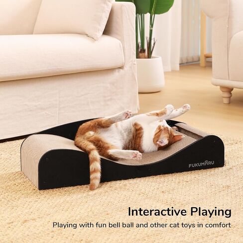 FUKUMARU Cardboard Cat Scratcher Bed, Extra Large 29.1 Inch Cat Scratch Pad in Saudi Arabia