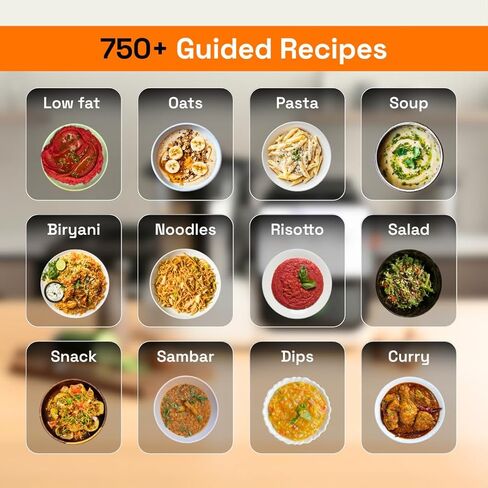 upliance AI Cooking Assistant | 750+ Recipes | AI Powered | 12 Modes | Weighing Scale | App & WiFi | 220-204V | Use with Transformer in USA in Saudi Arabia