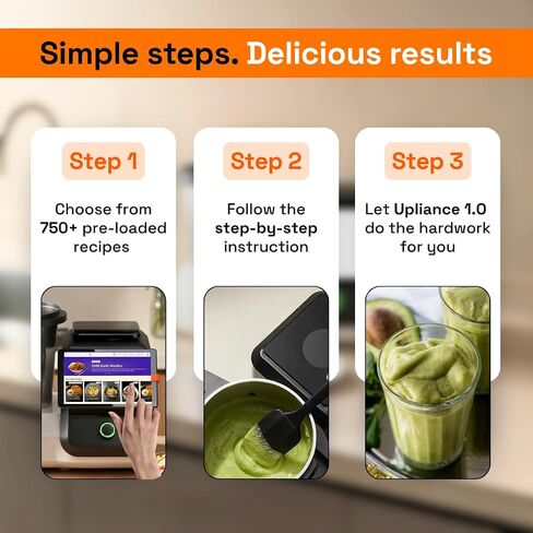 upliance AI Cooking Assistant | 750+ Recipes | AI Powered | 12 Modes | Weighing Scale | App & WiFi | 220-204V | Use with Transformer in USA in Saudi Arabia