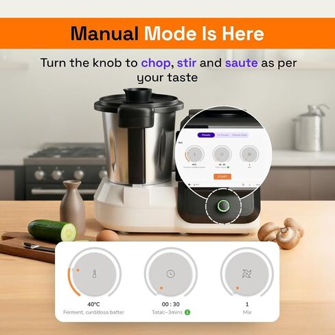 upliance AI Cooking Assistant | 750+ Recipes | AI Powered | 12 Modes | Weighing Scale | App & WiFi | 220-204V | Use with Transformer in USA in Saudi Arabia