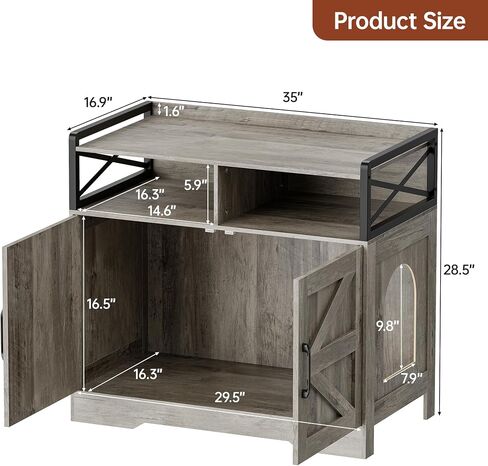 55" Cat Litter Box Enclosure, Double Litter Box Cabinet with Cat Bed, PVC Pad and Scratch Pad, Hidden Litter Box Furniture for 2 Cats with Storage and 2 Entrances, White in Saudi Arabia