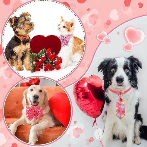 Talltalk 120 Pcs Thanksgiving and Christmas Dog Bow Tie Collar Set Pet Adjustable Grooming Holiday Accessories Decoration for Dog Cat in Saudi Arabia