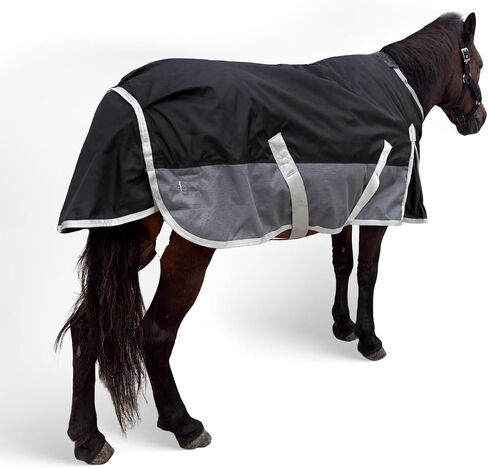 1200D Water Resistant Turnout Blanket for Mini Horse, Pony, Donkey & Llama - 220g Filled Lightweight Winter Horse Rug - for Young Horse, Alpaca, Small Equine (55‘’) in Saudi Arabia
