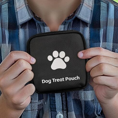 Dog Training Treat Pouch Pocket, Hands Free Pet Puppy Treat Bag, Small Fanny Zipper Pack Holder with Carabiner Closure Snack Pouch for Puppy Walking & Training Leash and Outdoor in Saudi Arabia