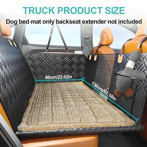 Backseat Pet Bed Mat, Dog Bed for Car Back Seat, Soft & Fuzzy Dog Seat Covers, Non-Slip Travel Pet Mat, Fit for Backseat Extenders and Trucks SUVs(Coffee, 60 * 137cm) in Saudi Arabia