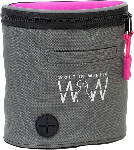 Quickdraw Treat Pouch – Compact Dog Training Bag with Reflective Trim, Built-in Poop Bag Dispenser, and Adjustable Waist Belt – Ideal for Walks, Hikes, and Training Sessions (Pink) in Saudi Arabia