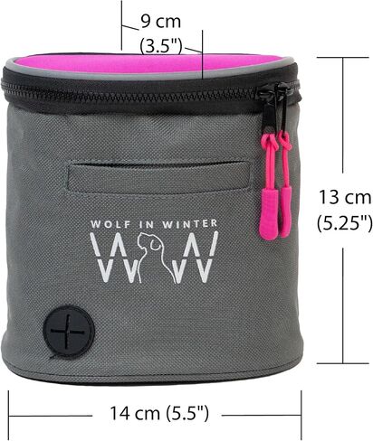 Quickdraw Treat Pouch – Compact Dog Training Bag with Reflective Trim, Built-in Poop Bag Dispenser, and Adjustable Waist Belt – Ideal for Walks, Hikes, and Training Sessions (Pink) in Saudi Arabia