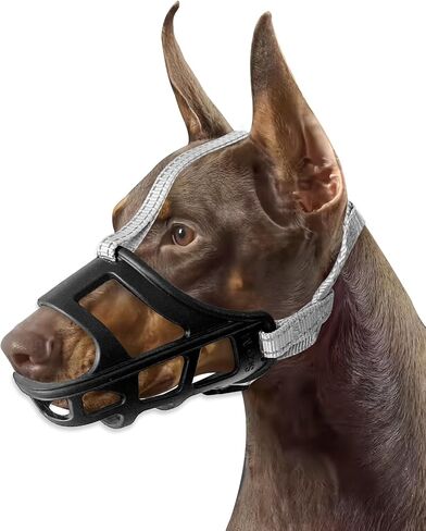 Dog Muzzle, Basket Muzzle for Small Medium Large Dogs, Lightweight Breathable Cage Mouth Cover Prevents Biting & Chewing, Allows Panting & Drinking, Ideal for Training Grooming & Vet Visits in Saudi Arabia