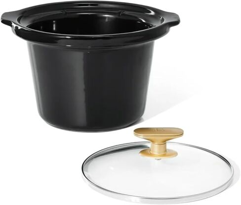 طباخ يدوي بطيء جميل سعة 2 لتر، عبوتين، أخضر زعتر، رمادي داكن بورسيني in Kuwait