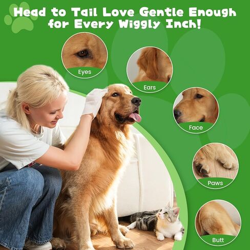 Pet Glove Wipes for Dogs & Cats,Shedding Control, Dander Removal & Paw Cleaning,Reusable Dry Wash Mitt for Daily Use, Travel Essentials for Pets in Saudi Arabia