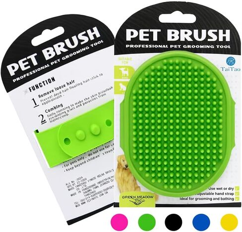 Self Cleaning Slicker Brush, Dog Cat Bunny Pet Grooming Shedding Brush, Easy to Remove Loose Undercoat, Pet Massaging Tool Suitable for Pets with Long or Short Hair (Green) in Saudi Arabia