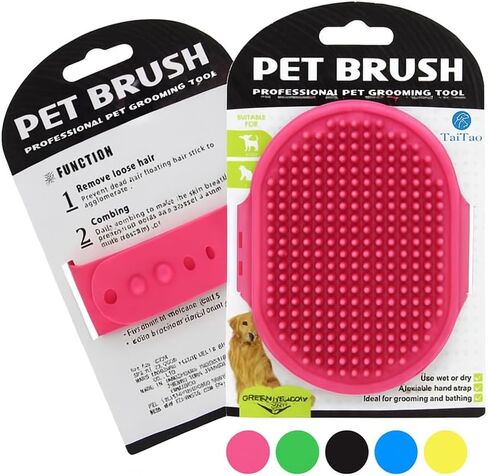 Self Cleaning Slicker Brush, Dog Cat Bunny Pet Grooming Shedding Brush, Easy to Remove Loose Undercoat, Pet Massaging Tool Suitable for Pets with Long or Short Hair (Green) in Saudi Arabia